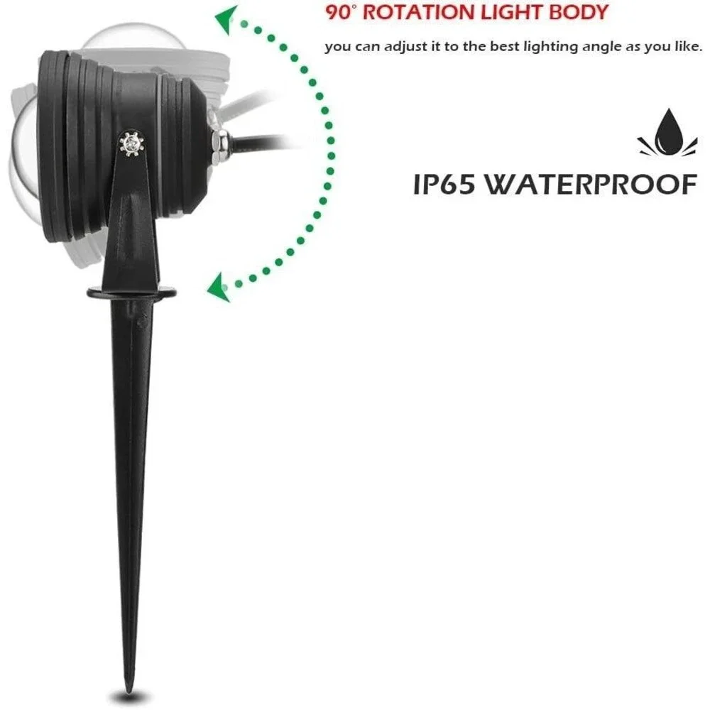 LemonBest Outdoor Decorative Lamp Lighting RGB 10W Color Changing LED Garden